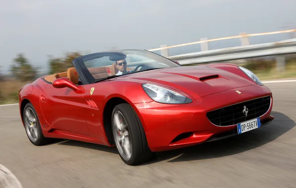 Auto, track, turn, wheel, Ferrari California