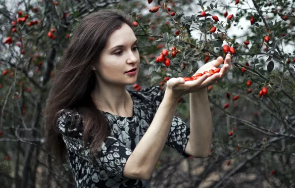 Picture girl, nature, garden