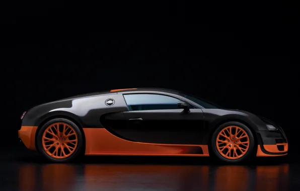 Picture veyron, side, black, view