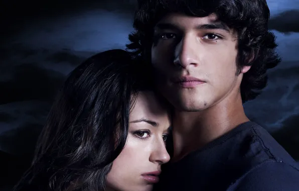 Picture actress, brunette, Crystal Reed, Crystal Reed, Tyler Posey, Scott McCall, Allison Argent, Tyler Posey
