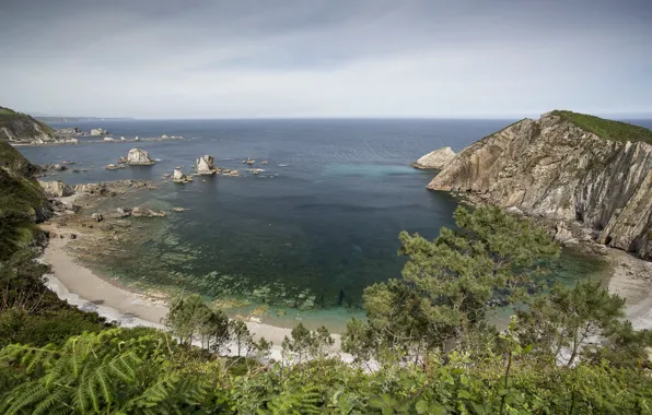 Landscape, nature, coast, Bay