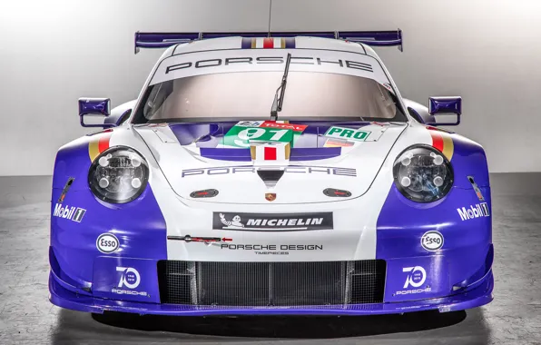 911, Porsche, racing car, front view, RSR, 2018