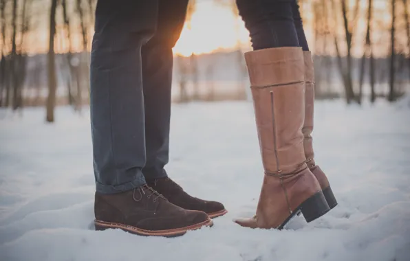 Picture winter, snow, boots, shoes