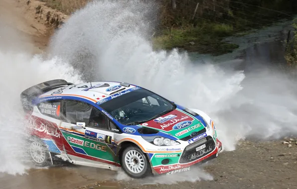 Water, squirt, ford, rally, rally, wrc, fiesta, Argentina