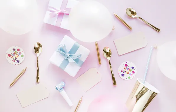 Decor, Birthday, Birthday, gifts, pink .background
