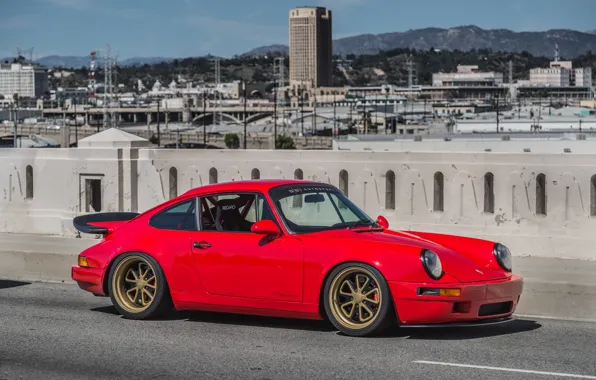 Porsche, red, 964, other