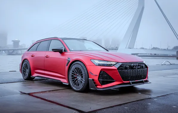 Fog, river, Audi, ABBOT, RS6, damp, RS6-R, 2022
