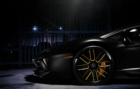 Lamborghini, Lamborghini, black, disk, black, Lamborghini, LP700-4, Aventador