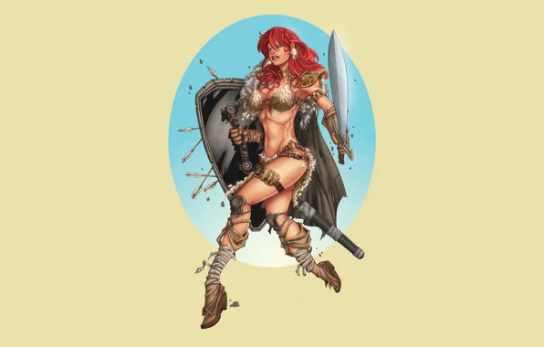 Girl, weapons, anger, warrior