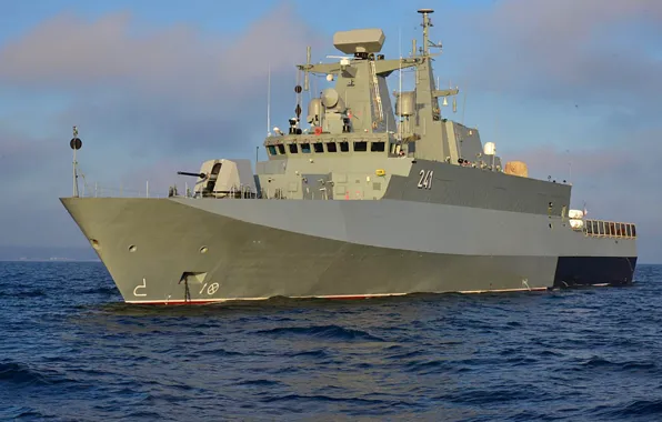 Frigate, test, of the Polish Navy