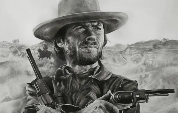 Figure, Western, Clint Eastwood, Clint Eastwood