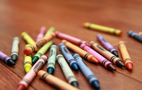 Table, colored, pencils, placer