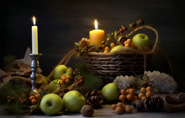 Winter, snow, toys, Christmas, New year, still life, items, AI art