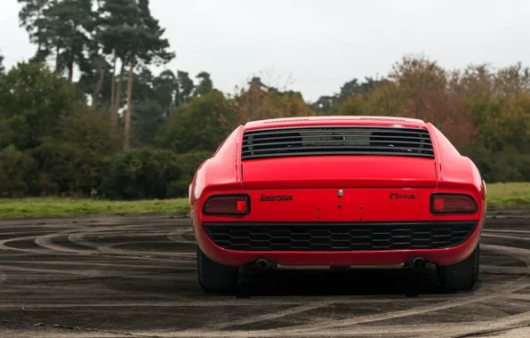Red, Auto, Lamborghini, Retro, Machine, 1969, Car, Supercar