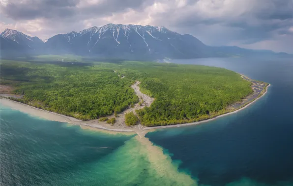 Forest, clouds, Baikal, the beauty of nature, Andrey Grachev, Cape Kovrizhka