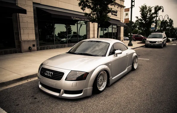 Picture Audi, Audi, street, silver, stance