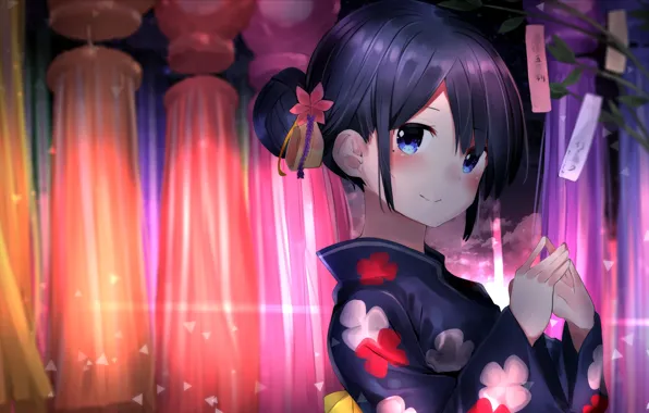 Decoration, girl, yukata