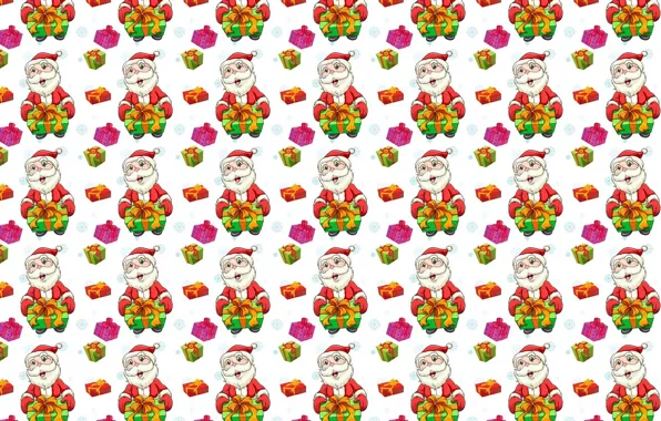 Holiday, gift, new year, texture, Santa Claus