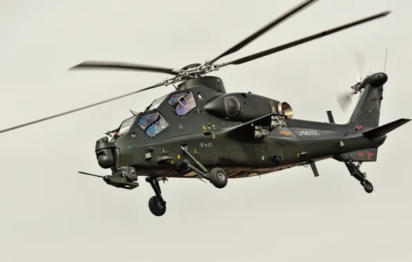 Wallpaper red star, attack helicopter, China Air Force, CAIC Z-10, WZ-10