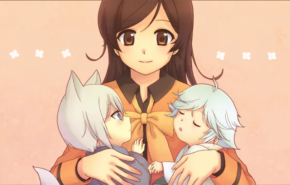 Anime, art, kids, boys, Kamisaa The Hajimemashita, Very nice God, Nanami