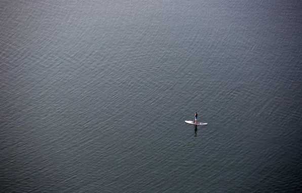 Picture sea, people, minimalism
