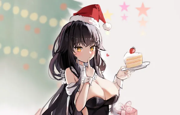 Girl, sexy, cleavage, long hair, boobs, anime, beautiful, pretty