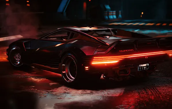 Picture car, lights, cyberpunk 2077, quadra, future car