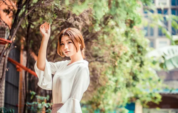 Wallpaper summer, girl, Asian