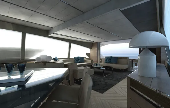Design, style, interior, yacht, salon, Suite