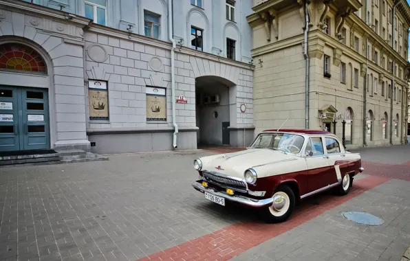 Machine, street, Minsk, Volga GAZ-21