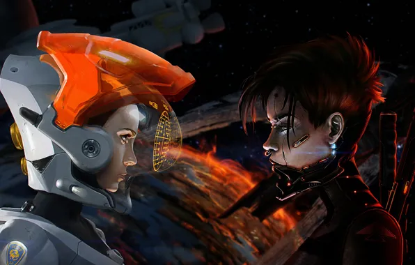 Picture look, girl, space, the suit, Space Shuttle