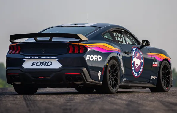 Picture Mustang, Ford, Ford, rear view, 2024, Dark Horse, R Race Car, Ford Mustang Dark Horse …