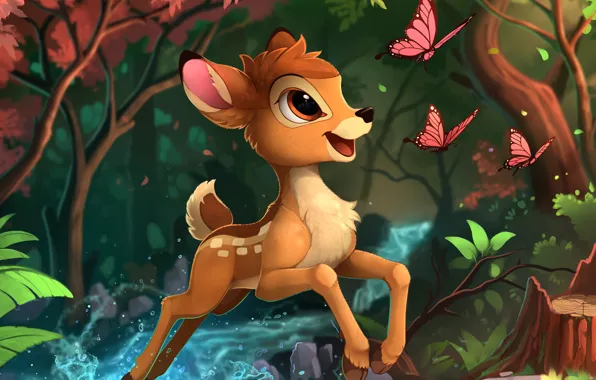 Nature, Bambi, fawn, by Yakovlev-vad