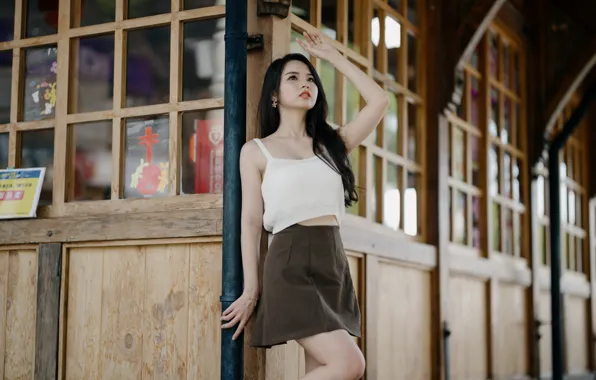 Picture girl, home, Asian