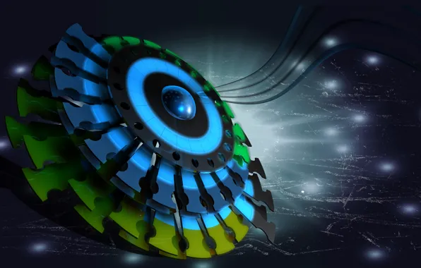 Picture space, light, circles, balls, Wallpaper, drives