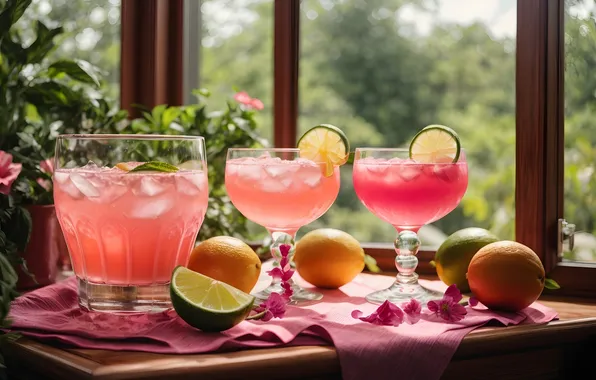 Summer, drinks, citrus, cocktails