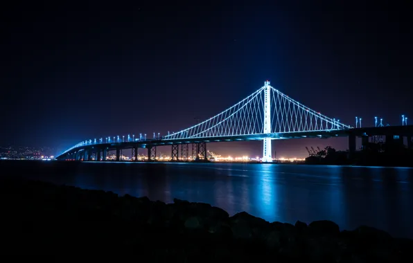 Picture City, Bridge, Skyline, San Francisco, Island, Bay, Architecture, Ligth