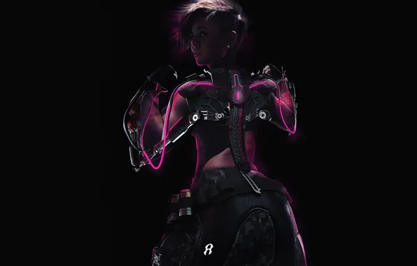 Picture girl, background, figure, girl, fantasy, art, Sonya Blade, Morta Kombat