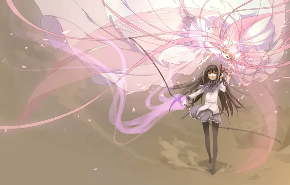 Picture girl, anime, art, Madoka Magica