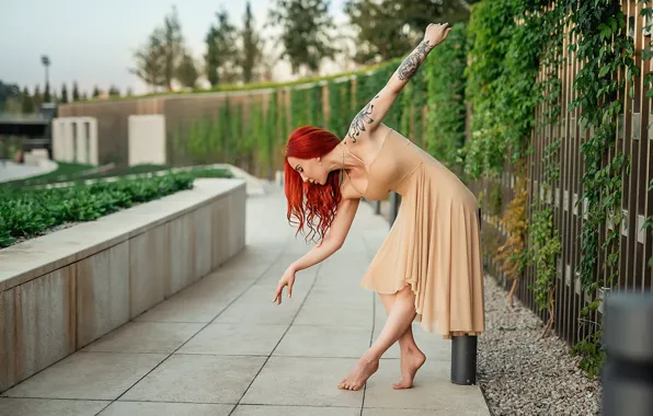 Picture dance, redhead, pose, A Diakov George