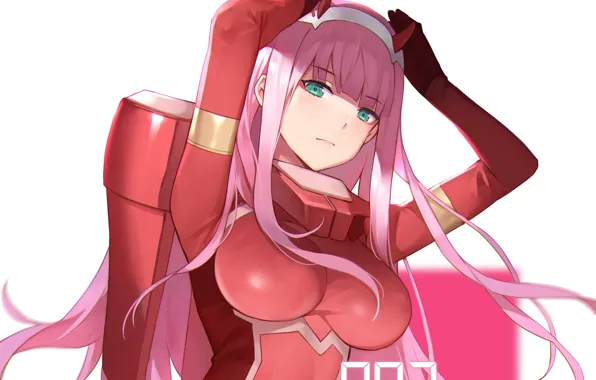 Girl, anime, art, 002, Darling In The Frankxx, Cute in France