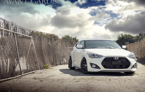 White, AGWheels, Hyundai Veloster Turbo