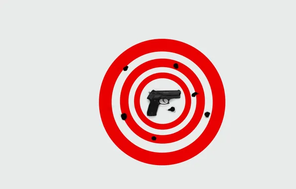 Gun, background, target