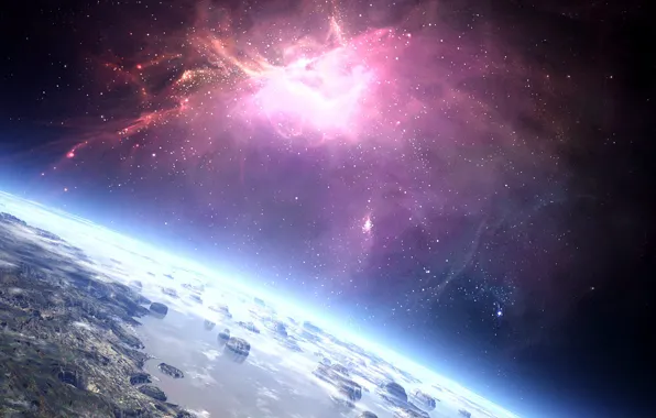 Space, Planet, Orbit