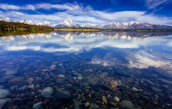 Picture lake, Wyoming, USA, Jackson, state, national Park Grand Teton