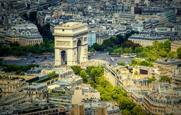 Picture France, Paris, building, panorama, Paris, France, architecture, town