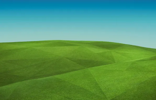 Field, the sky, hills