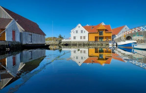 Norway, houses, Rogaland, Skudeneshavn