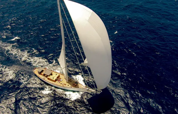 The way, movement, the ocean, the wind, top, sails, ocean, sea romance