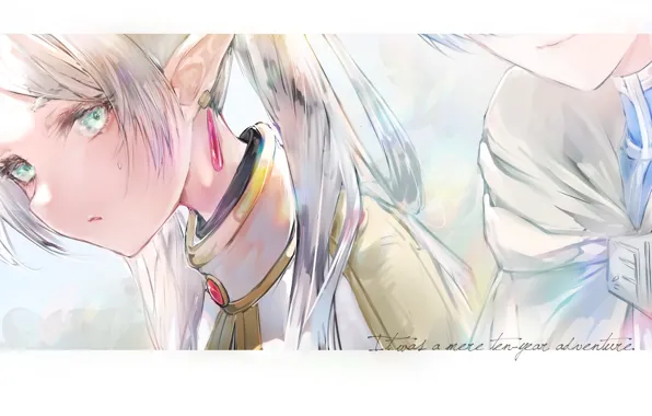 Girl, guy, elf, Sky, Sousou no Frieren, Freeze